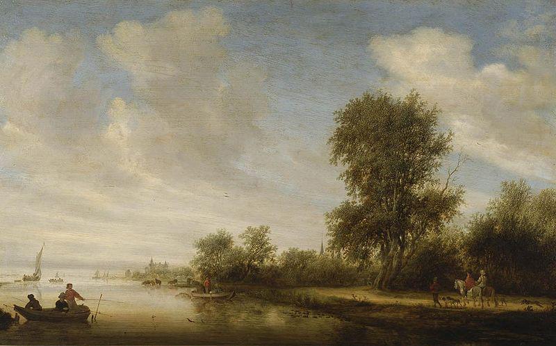 Salomon van Ruysdael River landscape oil painting image